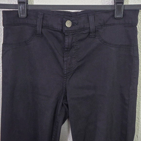 J Brand Women’s Jeans Super Skinny Size 26 Black Coated Mid-Rise Stretch Denim - Picture 4 of 10